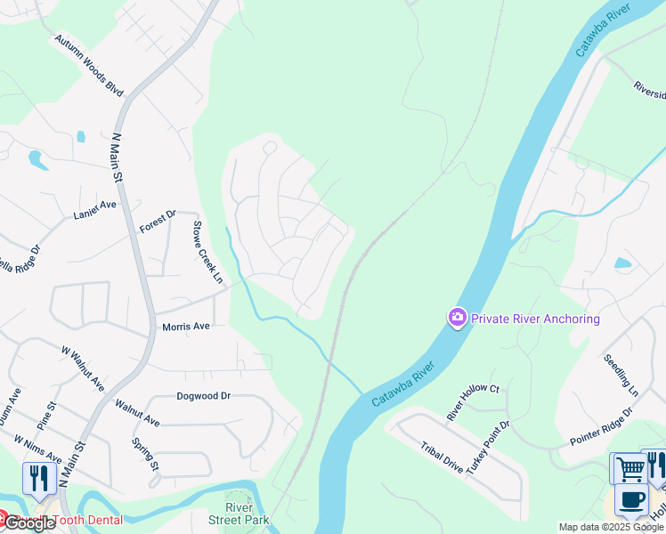 map of restaurants, bars, coffee shops, grocery stores, and more near 128 Sculpin Lane in Mount Holly