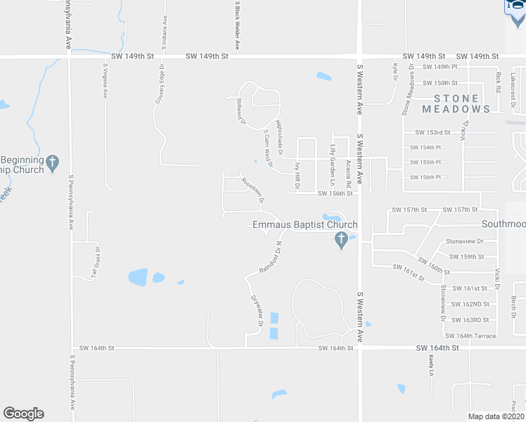 map of restaurants, bars, coffee shops, grocery stores, and more near 1236 Southwest 158th Street in Oklahoma City