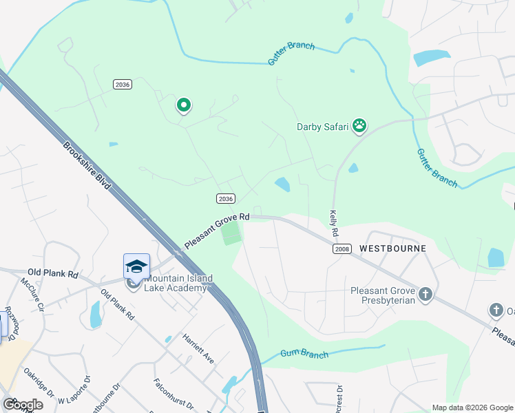 map of restaurants, bars, coffee shops, grocery stores, and more near 7216 Pleasant Grove Road in Charlotte