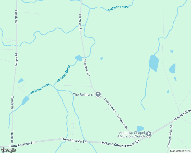 map of restaurants, bars, coffee shops, grocery stores, and more near Thompson Road in Bunnlevel