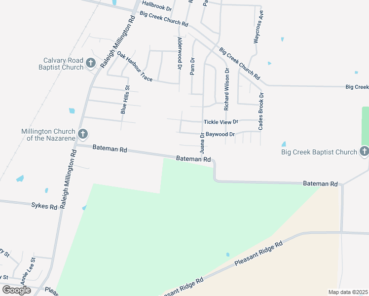map of restaurants, bars, coffee shops, grocery stores, and more near 4863 Baywood Drive in Millington