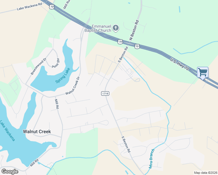 map of restaurants, bars, coffee shops, grocery stores, and more near 260 South Beston Road in La Grange