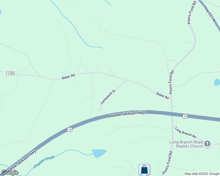 map of restaurants, bars, coffee shops, grocery stores, and more near 178 Canterbury Drive in Rutherfordton