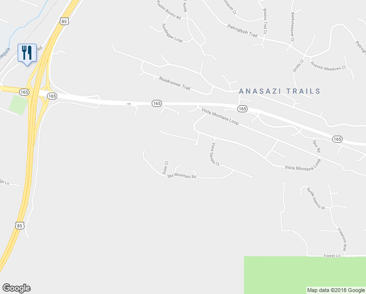 map of restaurants, bars, coffee shops, grocery stores, and more near 7 Vista Del Sol in Placitas