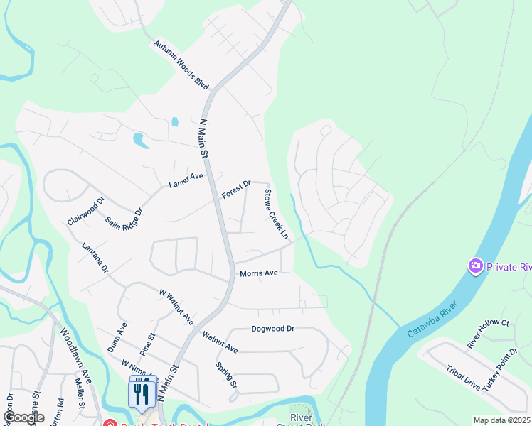map of restaurants, bars, coffee shops, grocery stores, and more near 100 Matuka Court in Mount Holly