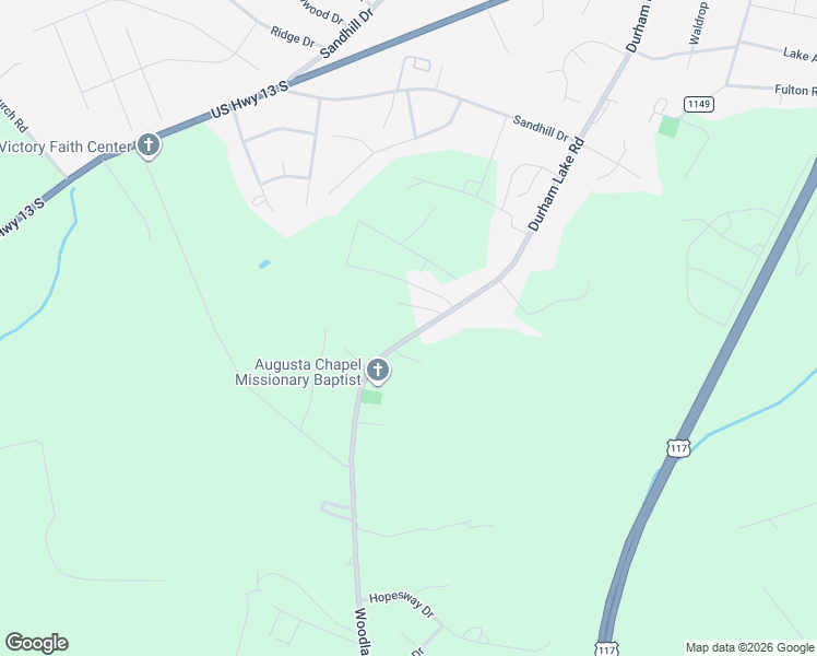 map of restaurants, bars, coffee shops, grocery stores, and more near 544 Durham Lake Road in Wayne County