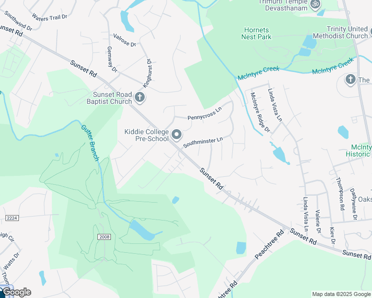 map of restaurants, bars, coffee shops, grocery stores, and more near 5400 Southminster Lane in Charlotte
