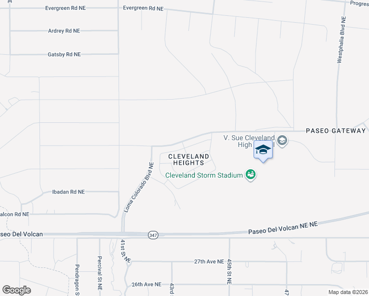 map of restaurants, bars, coffee shops, grocery stores, and more near 4541 Skyline Loop Northeast in Rio Rancho
