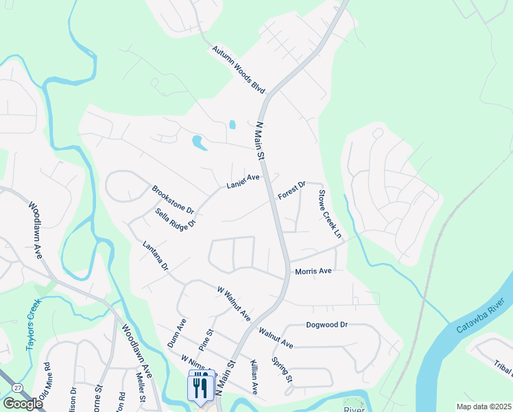 map of restaurants, bars, coffee shops, grocery stores, and more near 109 Jenkins Avenue in Mount Holly