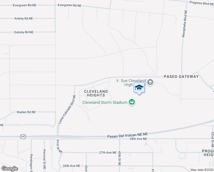 map of restaurants, bars, coffee shops, grocery stores, and more near 4470 Skyline Loop Northeast in Rio Rancho