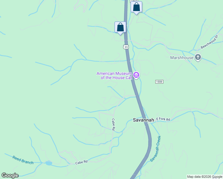 map of restaurants, bars, coffee shops, grocery stores, and more near Gray Wolf Trail in Jackson County