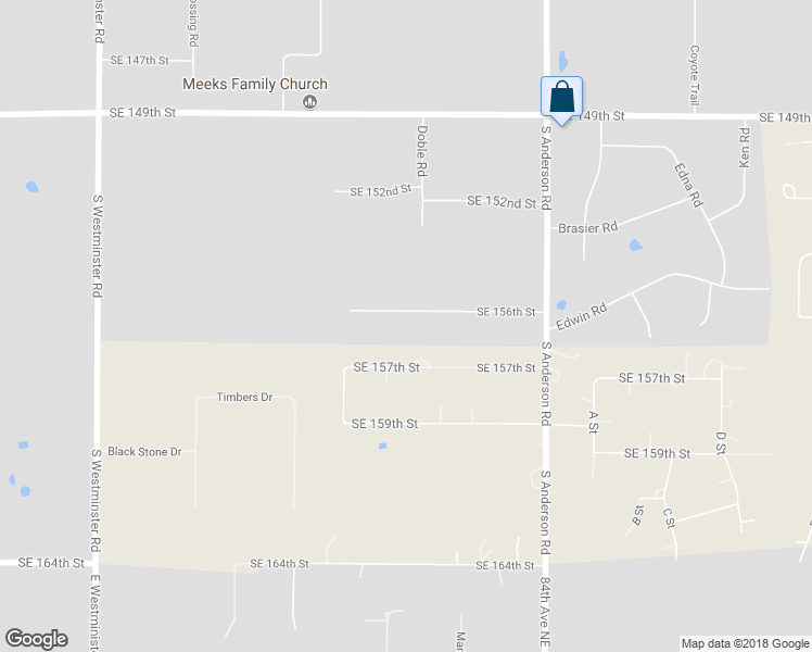map of restaurants, bars, coffee shops, grocery stores, and more near 11700 Southeast 156th Street in Oklahoma City