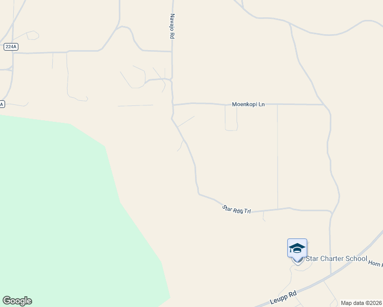 map of restaurants, bars, coffee shops, grocery stores, and more near 15641 Leupp Road in Flagstaff