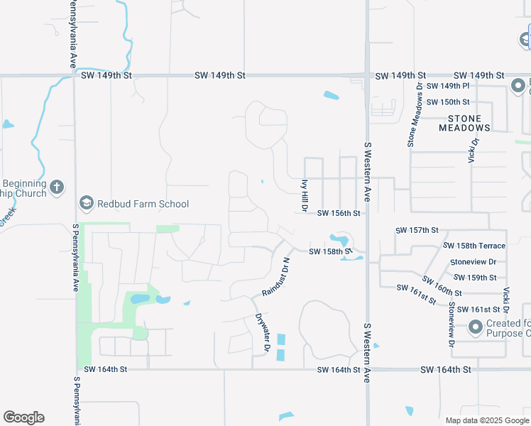 map of restaurants, bars, coffee shops, grocery stores, and more near 15513 Rosedown Drive in Oklahoma City