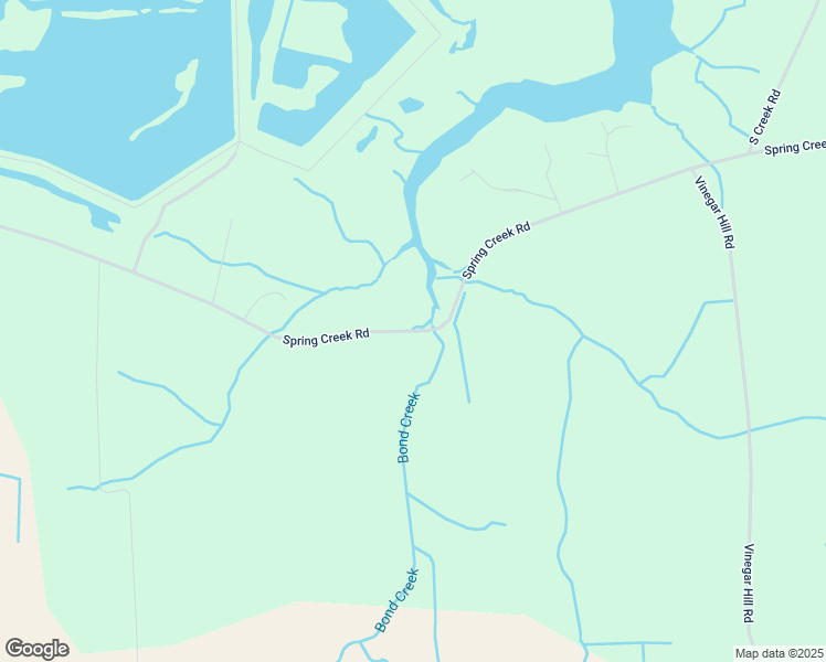 map of restaurants, bars, coffee shops, grocery stores, and more near Spring Creek Road in Beaufort County
