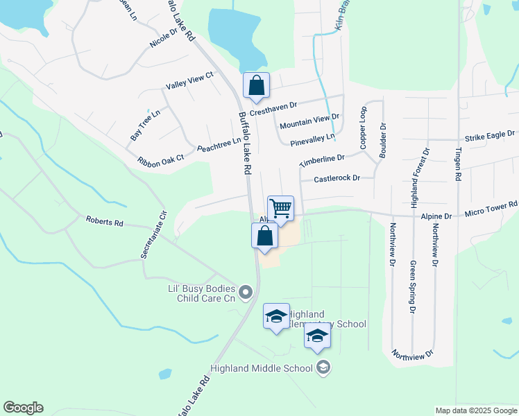 map of restaurants, bars, coffee shops, grocery stores, and more near 37 Vail Court in Sanford