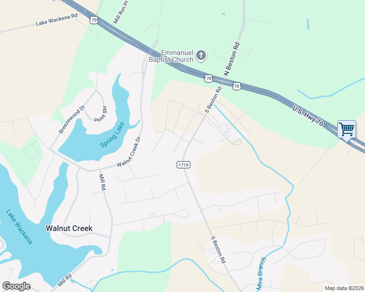 map of restaurants, bars, coffee shops, grocery stores, and more near 260-306 South Beston Road in La Grange