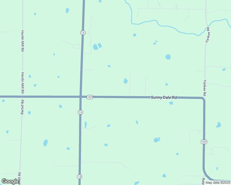 map of restaurants, bars, coffee shops, grocery stores, and more near 2574 Arkansas 157 in Judsonia