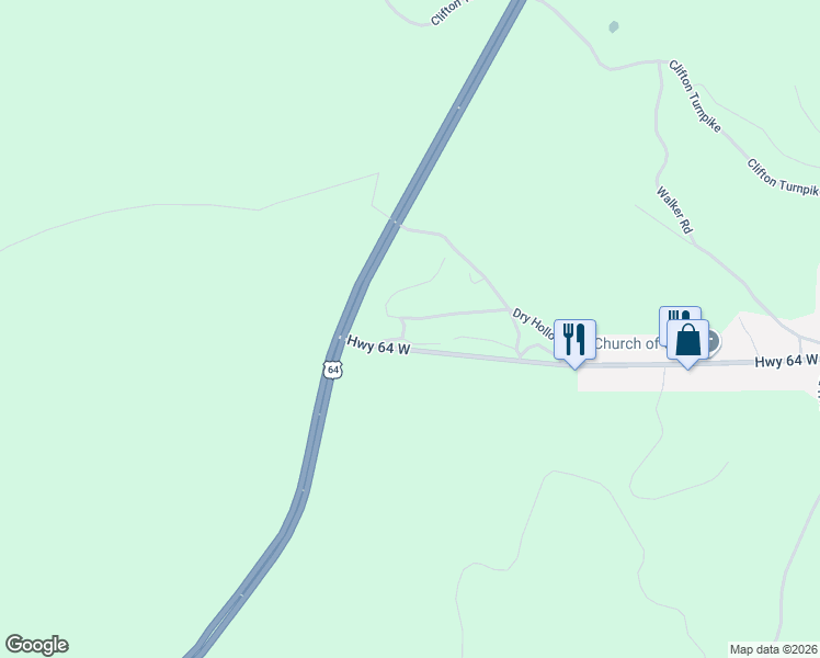 map of restaurants, bars, coffee shops, grocery stores, and more near 112 Shakerag Road in Waynesboro