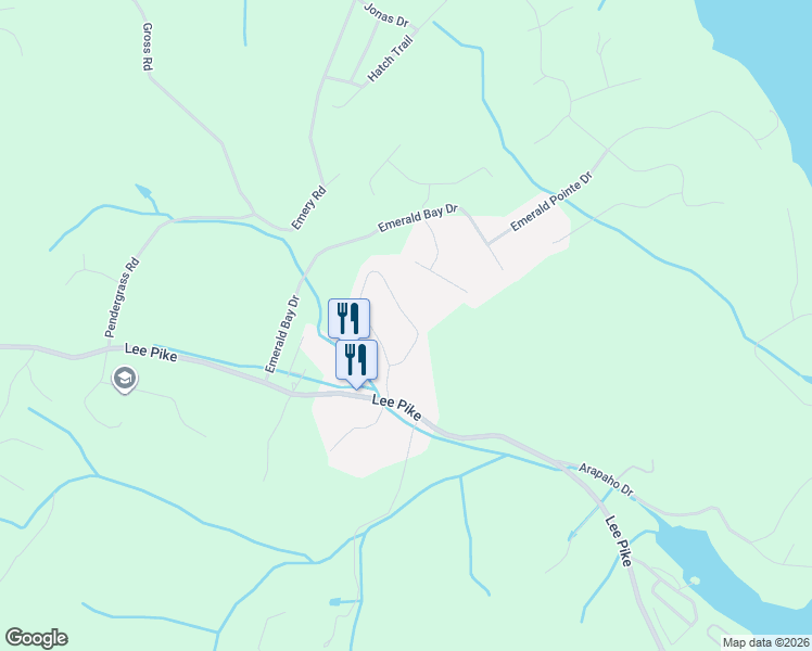 map of restaurants, bars, coffee shops, grocery stores, and more near 13354 Emerald Creek Circle in Soddy-Daisy