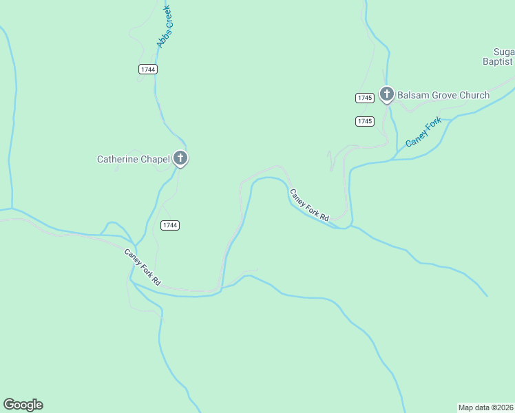 map of restaurants, bars, coffee shops, grocery stores, and more near 6935 Caney Fork Road in Cullowhee