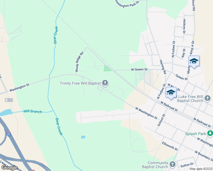 map of restaurants, bars, coffee shops, grocery stores, and more near 6260 Washington Street in La Grange