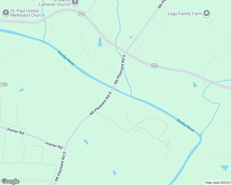 map of restaurants, bars, coffee shops, grocery stores, and more near 7551 Mount Pleasant Road South in Concord