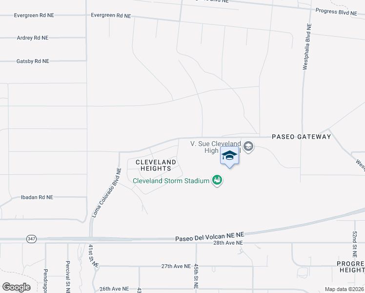 map of restaurants, bars, coffee shops, grocery stores, and more near 4470 Skyline Loop Northeast in Rio Rancho