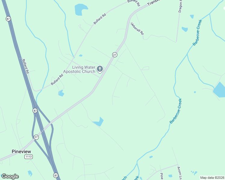 map of restaurants, bars, coffee shops, grocery stores, and more near 150 Briarwood Place in Sanford