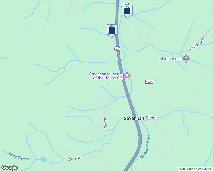 map of restaurants, bars, coffee shops, grocery stores, and more near Gray Wolf Trail in Sylva
