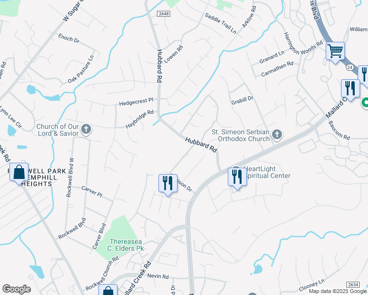 map of restaurants, bars, coffee shops, grocery stores, and more near in Charlotte