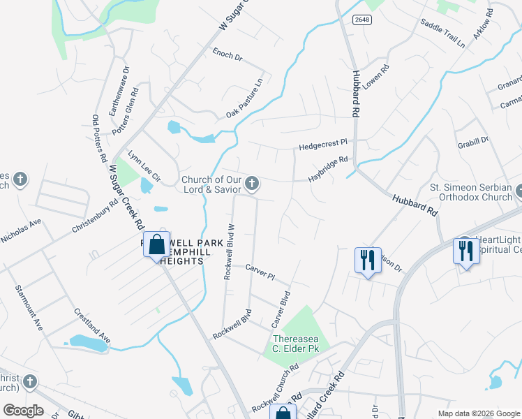 map of restaurants, bars, coffee shops, grocery stores, and more near in Charlotte