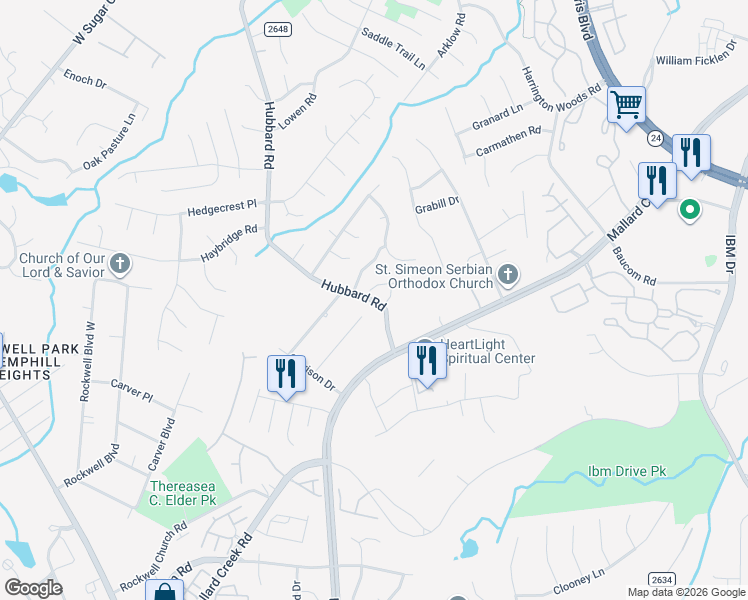 map of restaurants, bars, coffee shops, grocery stores, and more near in Charlotte