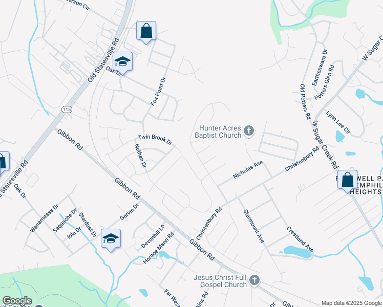 map of restaurants, bars, coffee shops, grocery stores, and more near 4233 Brandie Glen Road in Charlotte