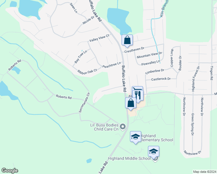 map of restaurants, bars, coffee shops, grocery stores, and more near 102 Orchard Crest Circle in Sanford