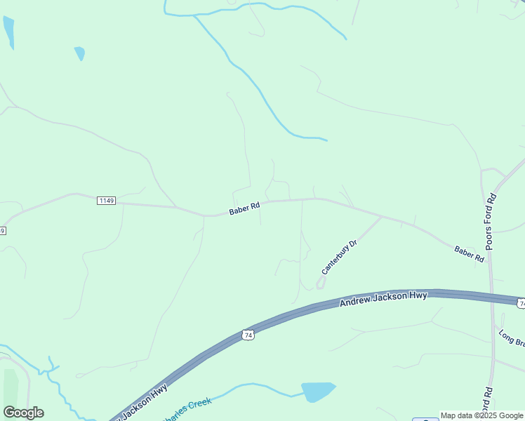 map of restaurants, bars, coffee shops, grocery stores, and more near 541 Baber Road in Rutherfordton