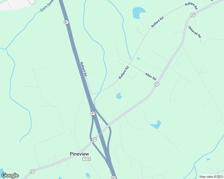 map of restaurants, bars, coffee shops, grocery stores, and more near 1055 Bullard Road in Sanford