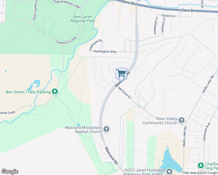 map of restaurants, bars, coffee shops, grocery stores, and more near 7209 Forest Canyon Drive in Fort Smith