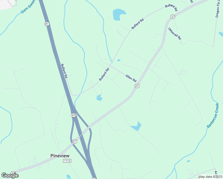 map of restaurants, bars, coffee shops, grocery stores, and more near 181 Allen Road in Sanford