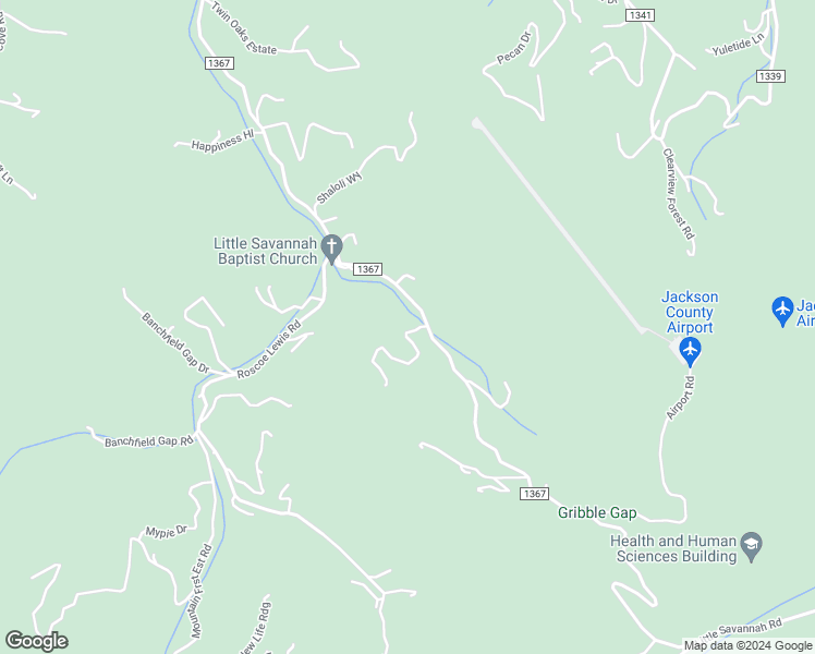 map of restaurants, bars, coffee shops, grocery stores, and more near 8 Travelers Nest in Sylva
