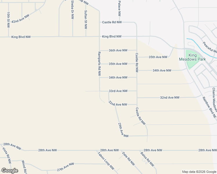 map of restaurants, bars, coffee shops, grocery stores, and more near 34th Avenue Northwest in Rio Rancho