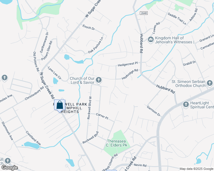 map of restaurants, bars, coffee shops, grocery stores, and more near 6919 Rockwell Boulevard West in Charlotte