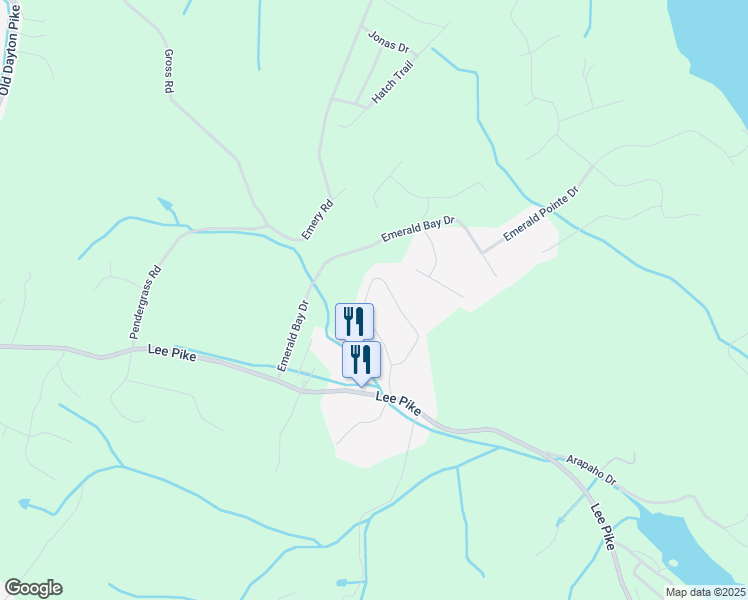 map of restaurants, bars, coffee shops, grocery stores, and more near 13060 Emerald Creek Circle in Soddy-Daisy