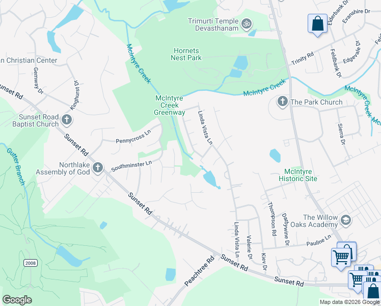 map of restaurants, bars, coffee shops, grocery stores, and more near in Charlotte