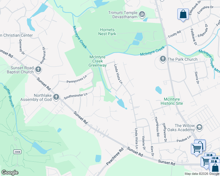 map of restaurants, bars, coffee shops, grocery stores, and more near in Charlotte