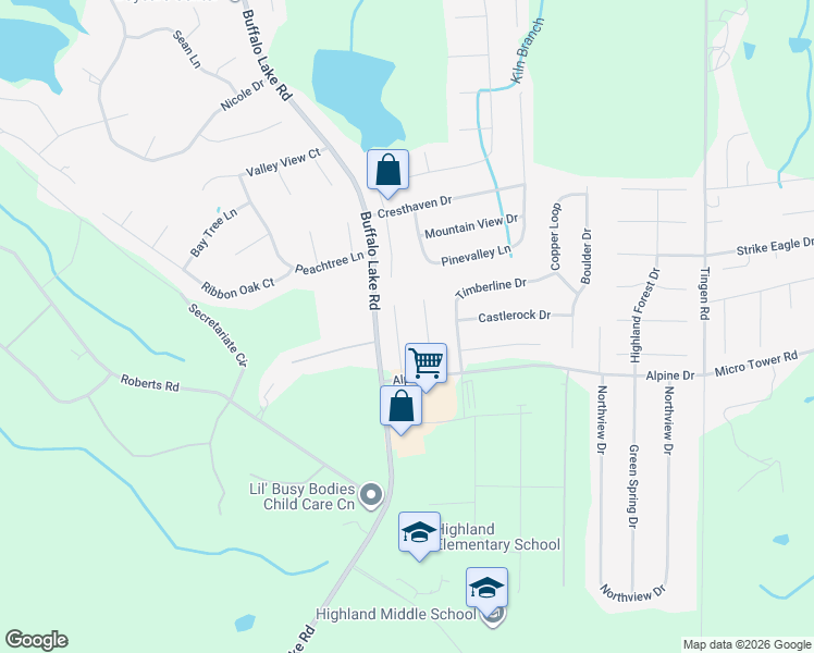 map of restaurants, bars, coffee shops, grocery stores, and more near 108 Vail Court in Sanford