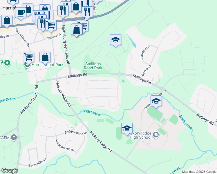 map of restaurants, bars, coffee shops, grocery stores, and more near 3934 Zinnia Drive in Harrisburg