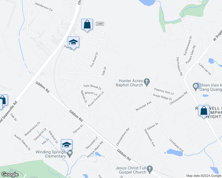 map of restaurants, bars, coffee shops, grocery stores, and more near 4401 Brandie Glen Road in Charlotte
