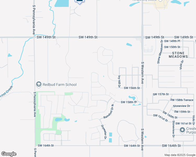 map of restaurants, bars, coffee shops, grocery stores, and more near 15513 Rosedown Drive in Oklahoma City