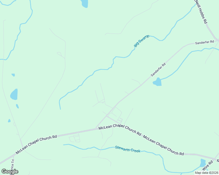 map of restaurants, bars, coffee shops, grocery stores, and more near 150 Ervin McNeill Street in Bunnlevel